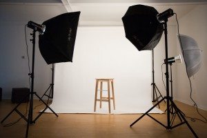 photo shoot in a studio