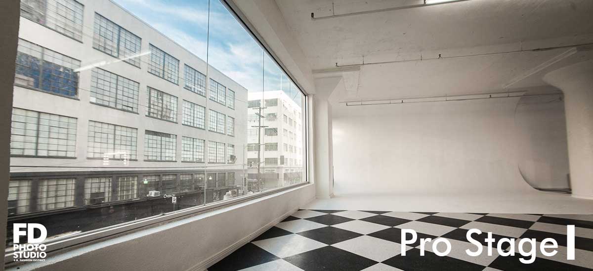 FD Photo Studio Pro Stage I with north facing windows. *Cyclorama is under construction.