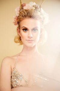Actress and Singer Carlie Craig in the studio
