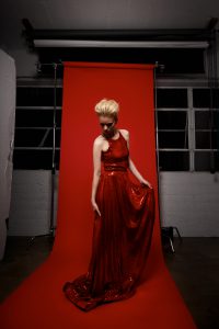 Actress and Singer Carlie Craig in the studio