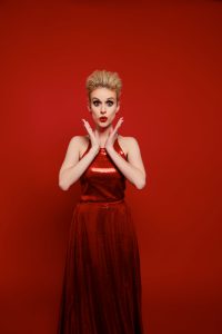 Actress and Singer Carlie Craig in the studio