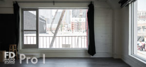 Pro Stage I with wood laminated floors and bath tub for rental in Los Angeles
