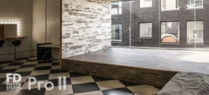 photo studio for rental with wood platform