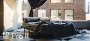 LA Photo & Video studio rental with a queen bed