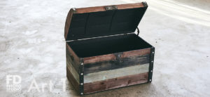 Rustic colored wood chest in Art 1