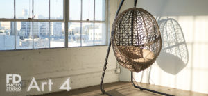 Egg-hanging chair available with Art 4 rental