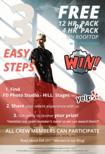 win 12 hour package for photo studio rental