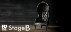 Black Chair in Blackout Photo Studio