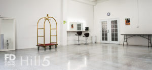 Photo Studio with Natural light and white concrete for rental in Los Angeles