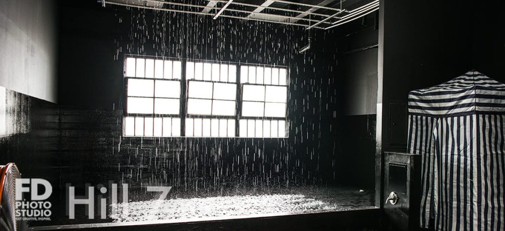 Black Rain Room available for photo and video rental in Los Angeles