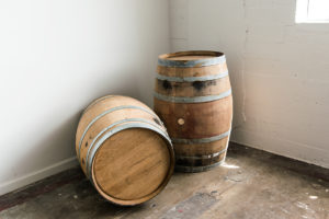 37" wooden barrels