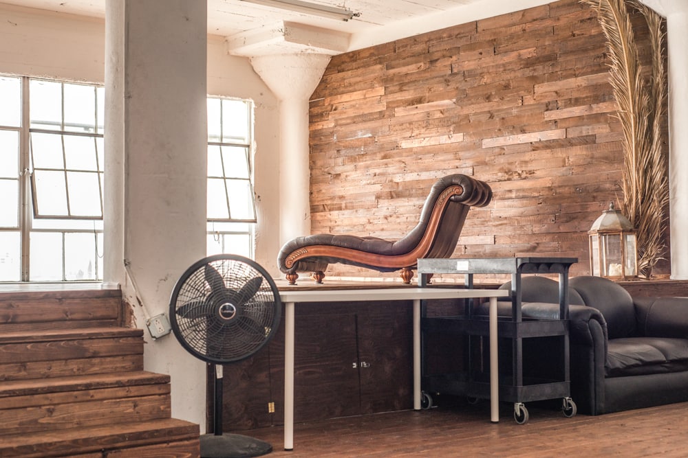 wood stage available for photo and video rental in Los Angeles