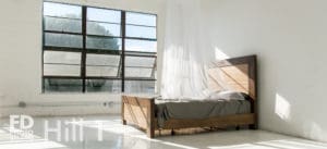 Natural light photo studio with high-gloss white floors available for rental in Los Angeles