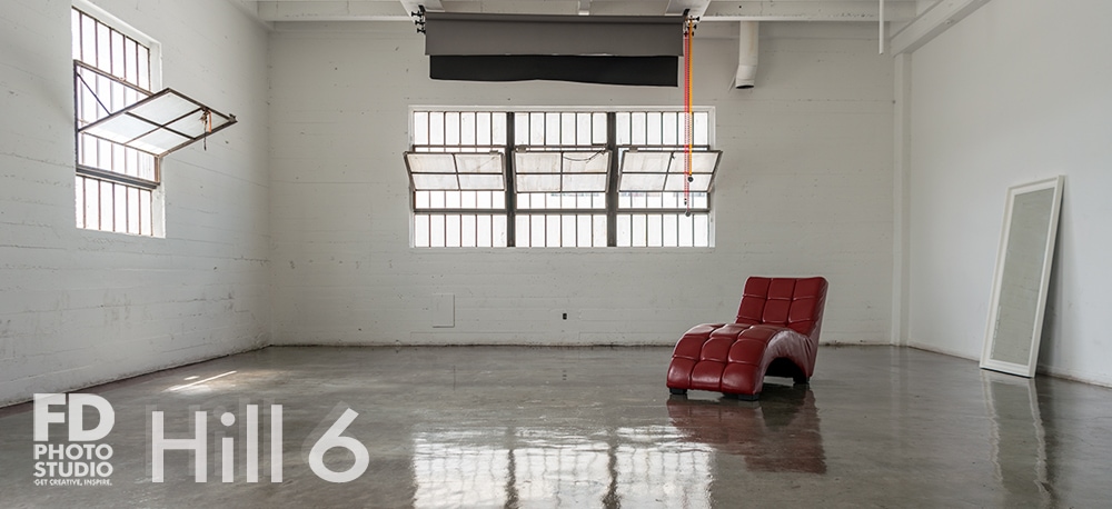 photo studio with high gloss concrete floors available for rental in Los Angeles