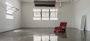 photo studio with high gloss concrete floors available for rental in Los Angeles