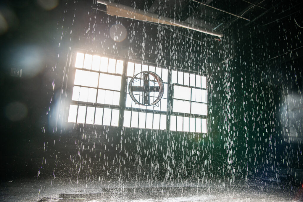 Hill 7 rain room in the morning