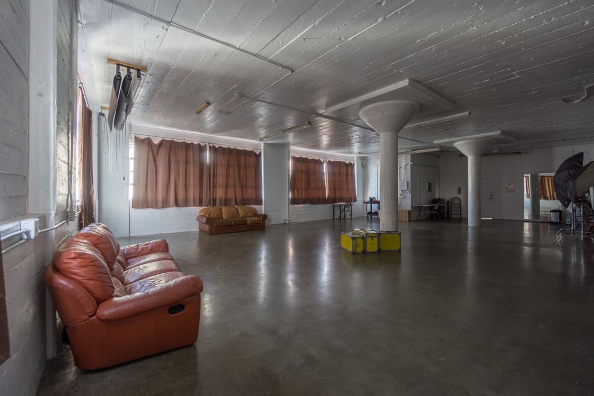 Stage with bookshelf available for photo & video rental in Los Angeles