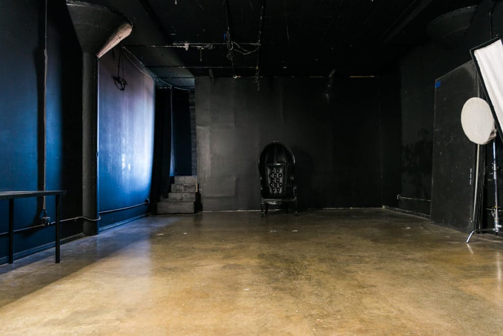 blackout stage available for photo and video rental in Los Angeles