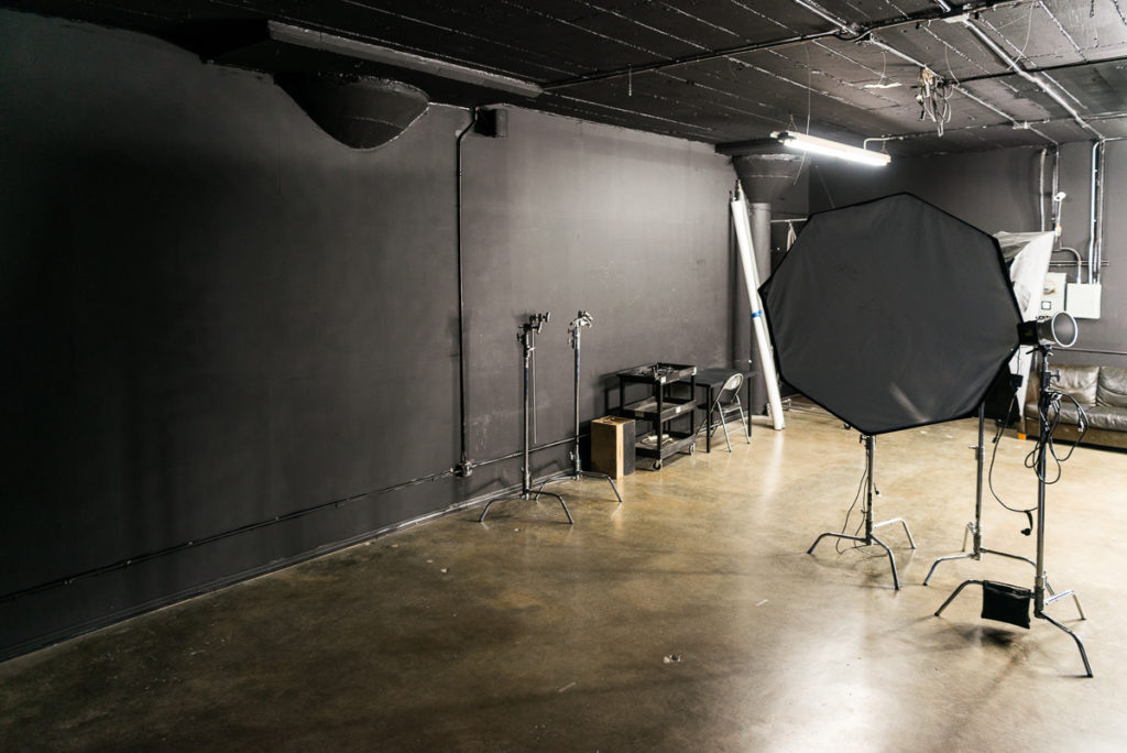 blackout stage available for photo and video rental in Los Angeles