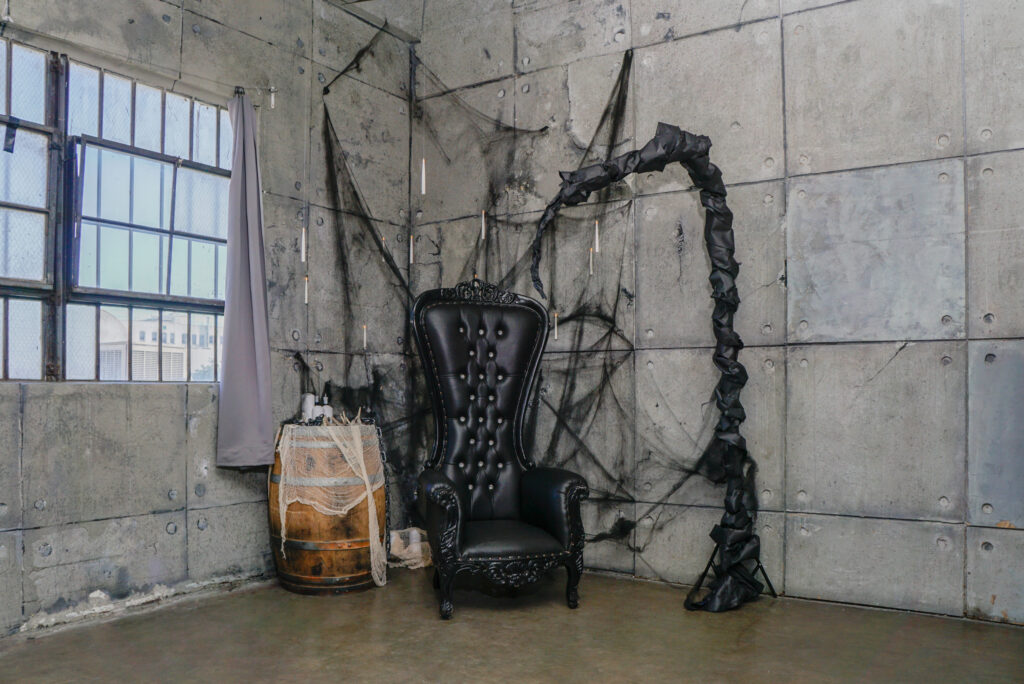 Photo studio with Halloween decorations Hill 8