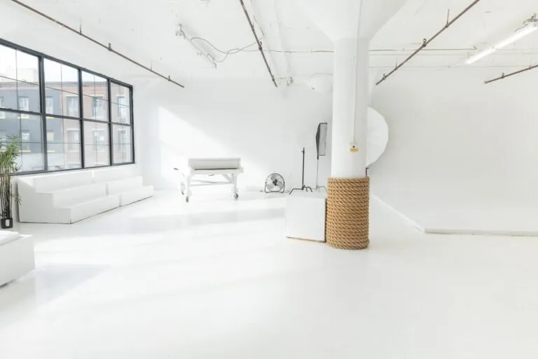 Large Daylight Studio with Cyc Wall & White Floors