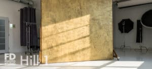 Natural light photo studio with high-gloss white floors available for rental in Los Angeles