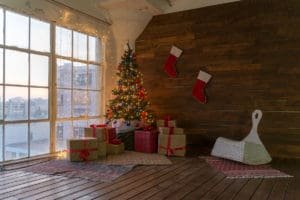 Christmas Tree set up available for photo and video shoot in Los Angeles