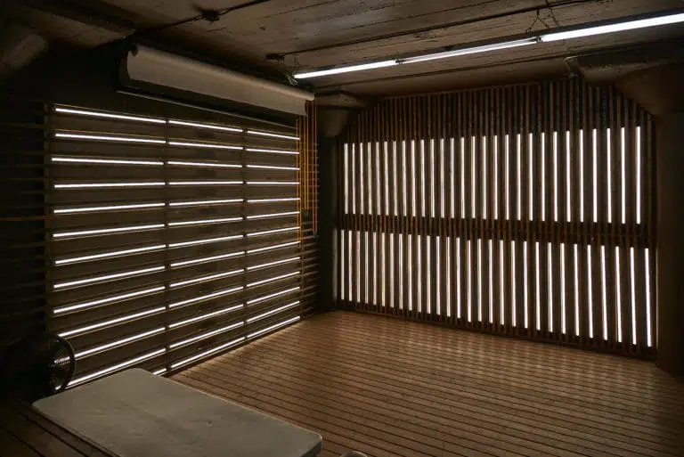 Wood and light stage available for photo and video rental in Los Angeles