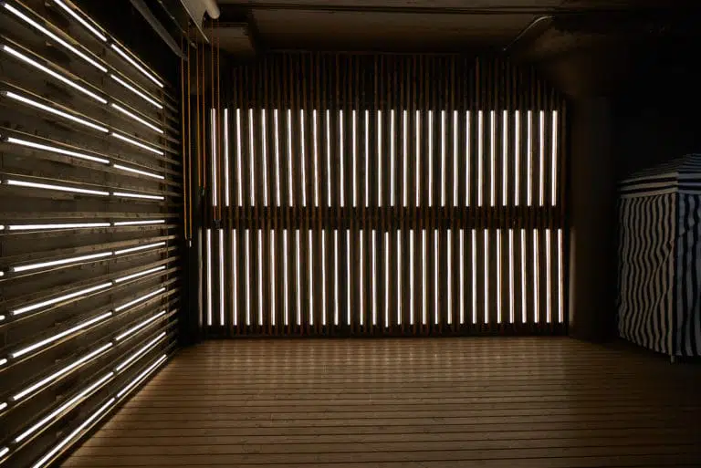 Wood and light stage available for photo and video rental in Los Angeles