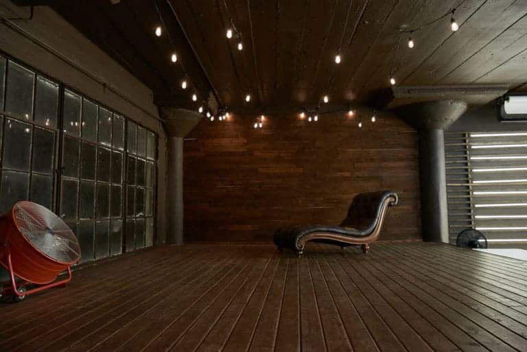 Wood and light stage available for photo and video rental in Los Angeles