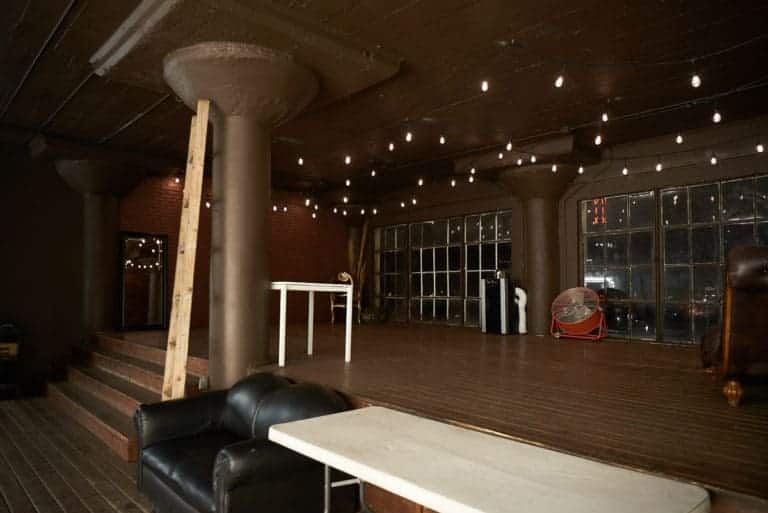 Wood and light stage available for photo and video rental in Los Angeles