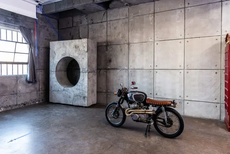 Hill 8 Studio with bunker concrete & rustic walls available for rental in Los Angeles