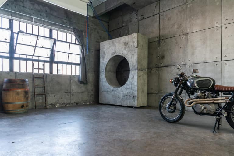 Hill 8 Studio with bunker concrete & rustic walls available for rental in Los Angeles