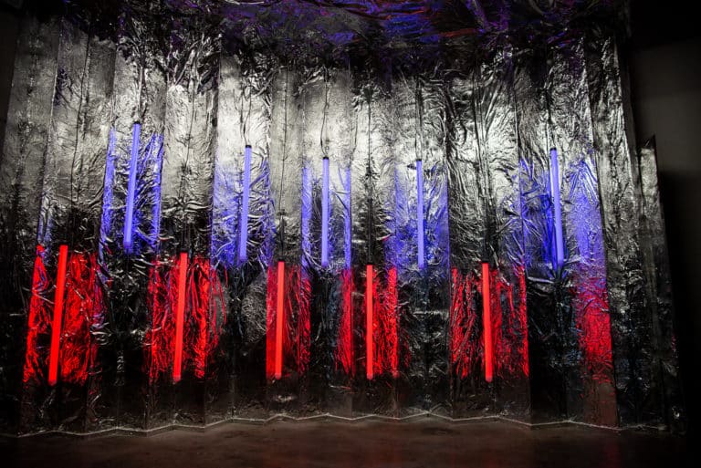 Glowing LED light wall available with Hill 8 photo studio rental