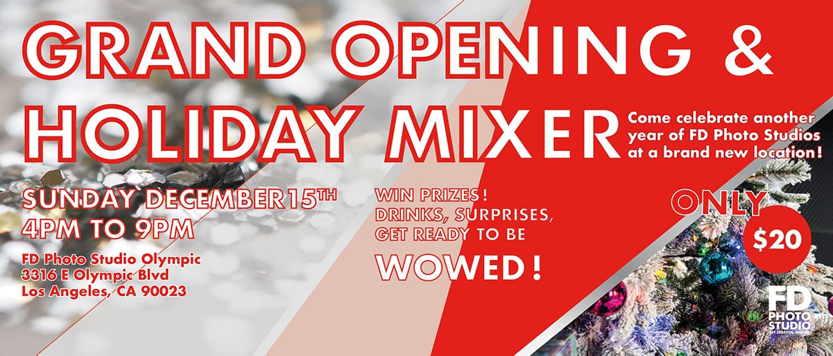 Los Angeles Holiday Photography Mixer + GRAND OPENING! | FD Photo Studio Los Angeles Holiday Photography Mixer + GRAND OPENING! | FD Photo Studio