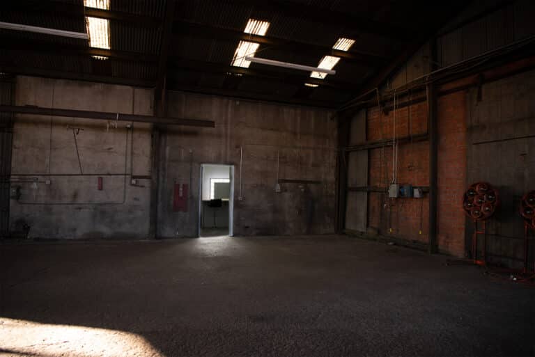 Olympic 5 metal garage daytime