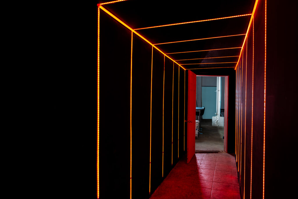 RGB LED color corridor in Olympic 1