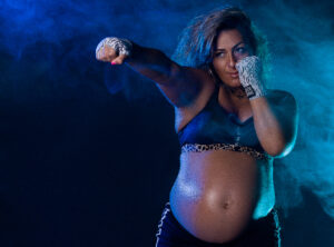 Maternity Shoot of boxer Leslie Parker