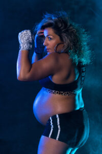 Maternity Shoot of boxer Leslie Parker