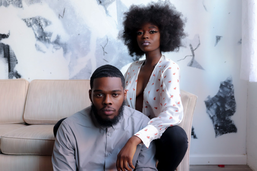 A Couple’s shoot in the “Art Wall” Studio