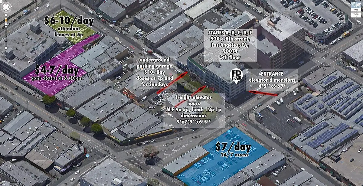 Pro Studios Parking - FD Photo Studio for rent Main Parking - FD Photo Studio for rent