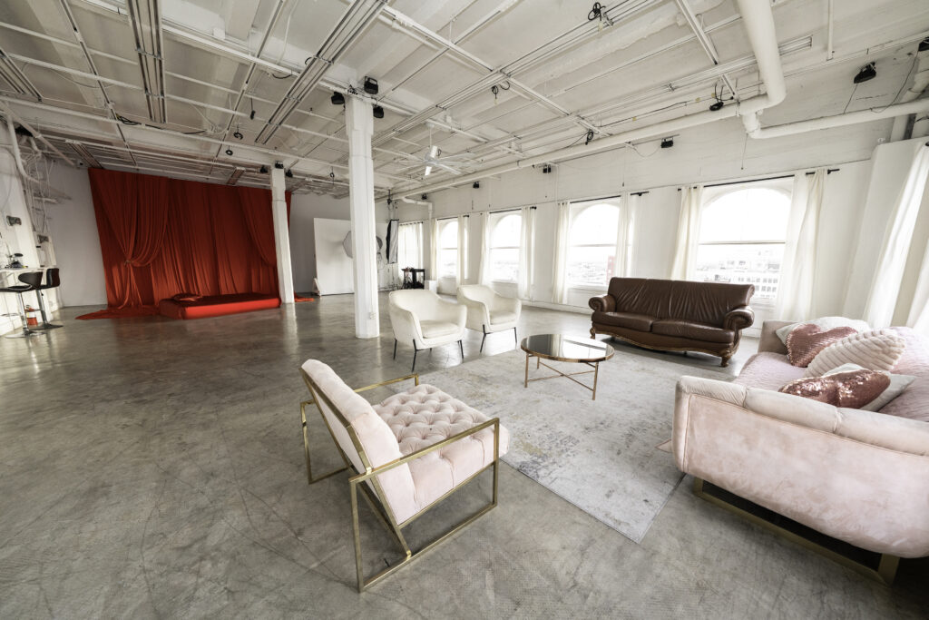 Daylight Photo Studio in Los Angeles with red backdrop_Loft 5_web size10