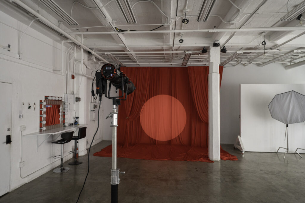 Daylight Photo Studio in Los Angeles with red backdrop_Loft 5_web size4