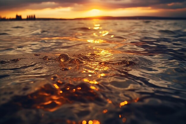 sunset over water
