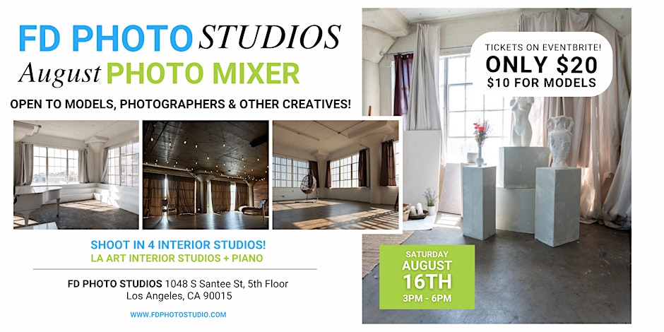 August Creative Photo Mixer – Photography Event in Downtown Los Angeles | FD Photo Studio