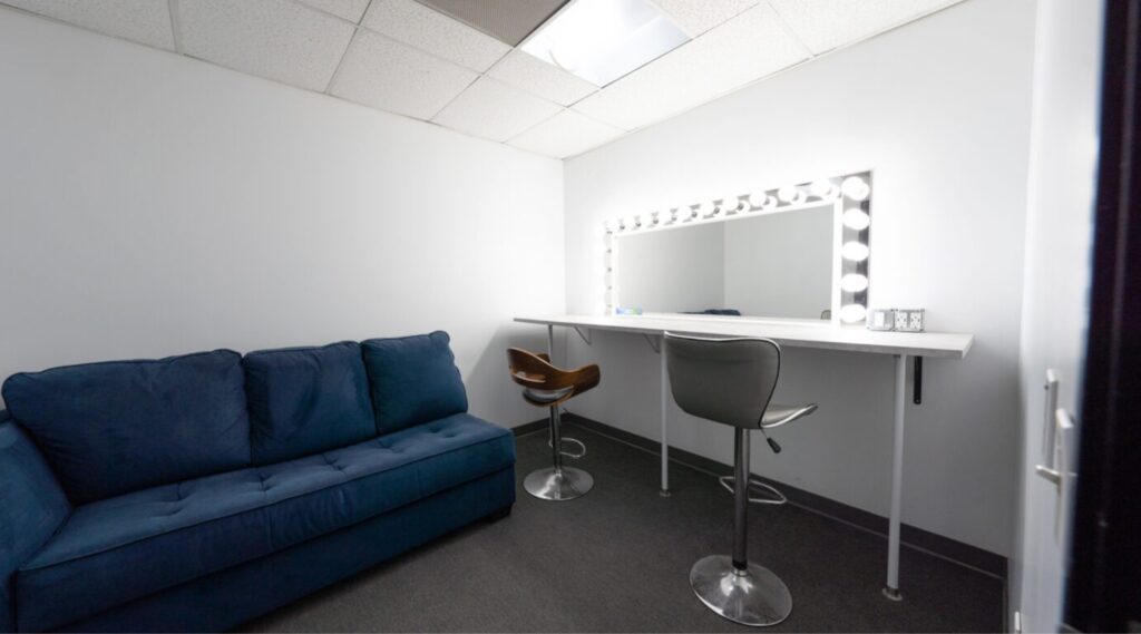 Makeup station in Yukon 1 studio