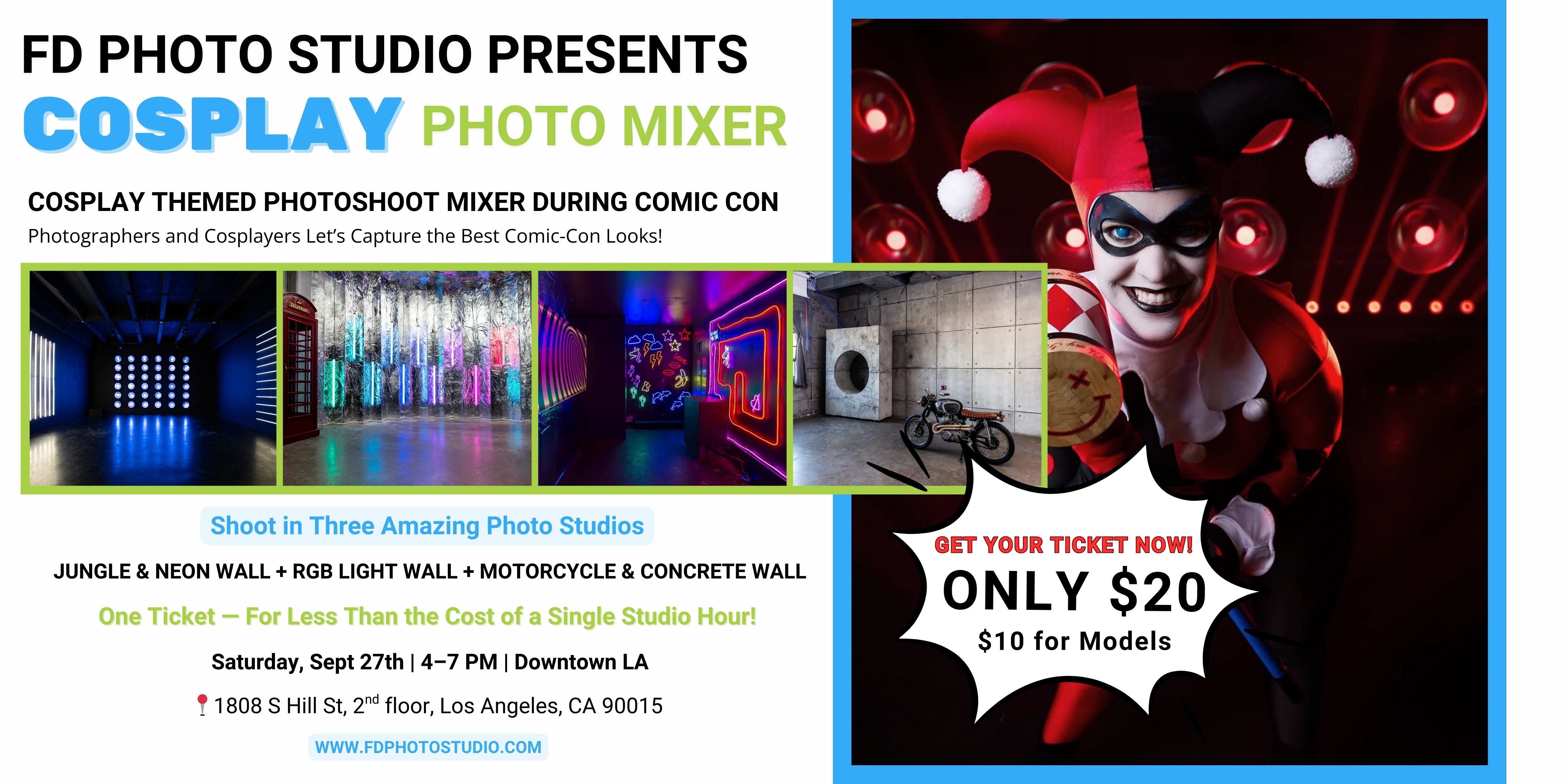 Cosplay and Connect: Downtown LA Photography Mixer Event | FD Photo Studio Cosplay and Connect: Downtown LA Photography Mixer Event | FD Photo Studio