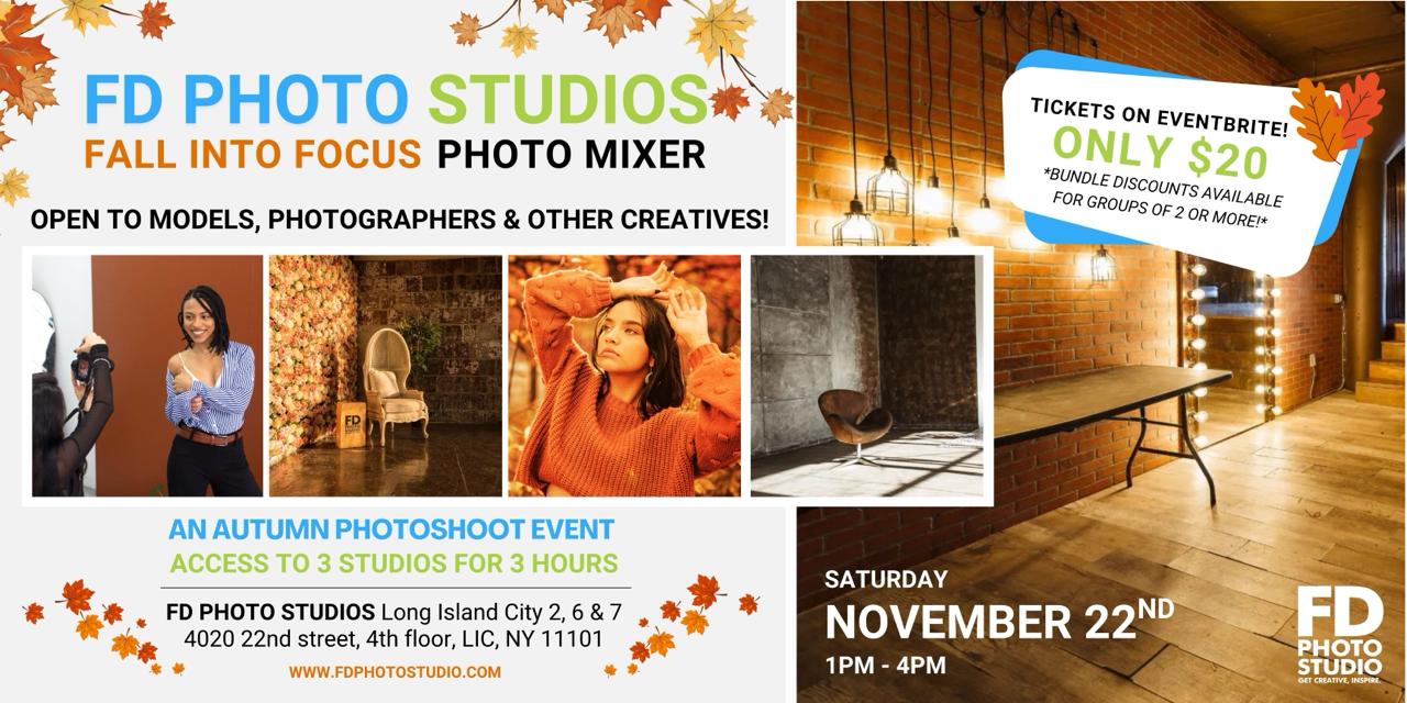 Fall into Focus: Autumn Photography Mixer Event LIC NY | FD Photo Studio Fall into Focus: Autumn Photography Mixer Event LIC NY | FD Photo Studio
