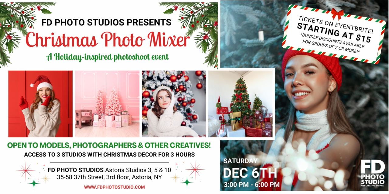 Christmas Photography Mixer Event in Astoria NY | FD Photo Studio