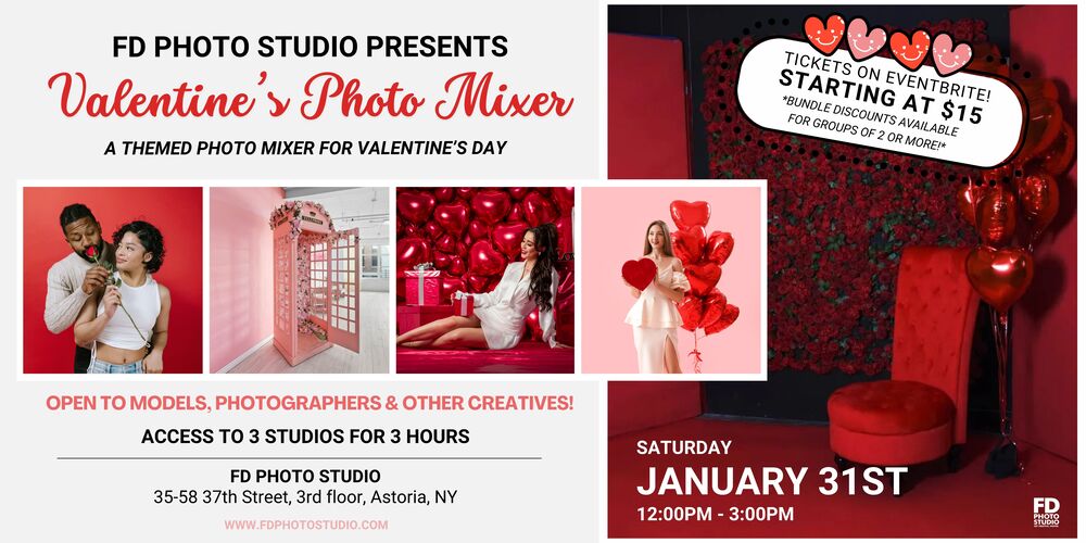 Valentine's Day Photography Mixer Event in Astoria NY | FD Photo Studio Valentine's Day Photography Mixer Event in Astoria NY | FD Photo Studio